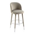 Bellucci Tabouret de comptoir, extrémités argent -Taupe-view4