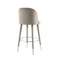 Bellucci Tabouret de comptoir, extrémités argent -Taupe-view1
