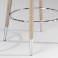 Bellucci Tabouret de comptoir, extrémités argent -Taupe-view5