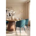 Bellucci Scales Dining Chair - Peacock - Brass Caps-view3