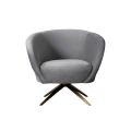 Brodie Drehsessel - Basis Messing - Taubengrau-view3