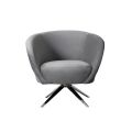 Brodie Chaise pivotante, base argent - Gris colombe-view4