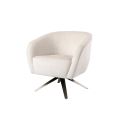Brodie Swivel Chair – Light Taupe Chenille – Bronze Base-view1