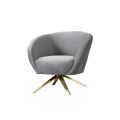 Brodie Drehsessel - Basis Messing - Taubengrau-view1