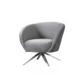 Brodie Chaise pivotante, base argent - Gris colombe-view1