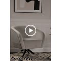 Brodie Chaise pivotante, base argent - Gris colombe-view3