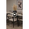 Capri Black Extending Dining Table and 6 Hera Chairs-view8