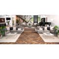 Cassie Large canapé d’angle, base acier inoxydable - Gris colombe-view4