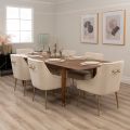 Como Extending Dining Table and 6 Mason Chalk Chairs-view1