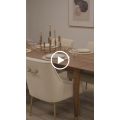 Como Extending Dining Table and 6 Mason Chalk Chairs-view9