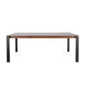 Corinna 8 Seat Dining Table Grey - Black legs-view1