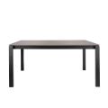 Corinna 6 Seat Dining Table Concrete effect - Black Legs-view1