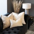 Coussin rectangulaire en satin - Or-view2