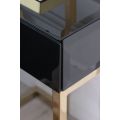 (ID:37434) Lorenzo (LO-31) -Black-Brass Bedside Table- -view3