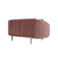 Ella 2-Sitzer Sofa - Chrom Basis - Zartrosa-view2