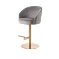 (ID:36548) Ella Bar Stool - LN-168 - Dove Grey with Brass base-view2