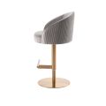 (ID:36548) Ella Bar Stool - LN-168 - Dove Grey with Brass base-view3