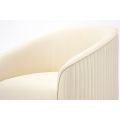 Ella Sedia da pranzo - Pelle Crema PU - Ottone-view4