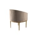 Ella Esszimmerstuhl - Taupe - Messing Basis-view3