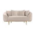 Ella 2-sitssoffa - Chalk - Ben i Mässing-view1
