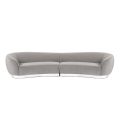 Equinox 6-Sitzer Sofa - Taubengrau  - Basis Chrom-view1