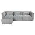 Essen 3-Sitzer Ecksofa - Taubengrau-view1