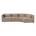 Essen Right Hand Curved Corner Sofa – Taupe-view1