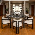 Brewster 6-8 Seat Black Dining Table and 6 Jolie Dining Chairs-view1