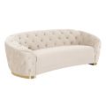 Fairfield Three Seat Sofa - Chalk - Brass base-view2