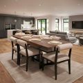 Finley Extending Dining Table and 6 Hera Dining Chairs-view1