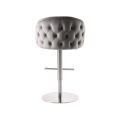 Frankfurt Tabouret de bar, base argent - Gris colombe -view4