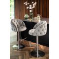 Frankfurt Tabouret de bar, base argent - Gris colombe -view3