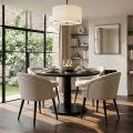 Sia 4-6 Seat Dining Table and 4 Garric Dining Chairs – Oatmeal -view1