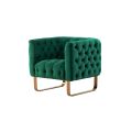 Grosvenor Poltrona - Verde bottiglia - Ottone spazzolato-view1