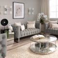 Grosvenor 2-Sitzer Sofa - Taubengrau - Silber-view3