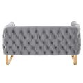 Grosvenor 2-Sitzer Sofa - Taubengrau - Messing-view4