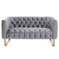 Grosvenor 2-Sitzer Sofa - Taubengrau - Messing-view1