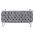Grosvenor 2-Sitzer Sofa - Taubengrau - Silber-view4