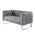 Grosvenor 2-Sitzer Sofa - Taubengrau - Silber-view2
