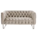 Grosvenor 2-Sitzer Sofa - Taupe - Silber-view1
