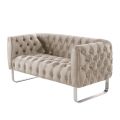 Grosvenor 2-Sitzer Sofa - Taupe - Silber-view2