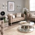 Grosvenor 2-Sitzer Sofa - Taupe - Silber-view3