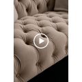 Grosvenor 2-Sitzer Sofa - Taupe - Silber-view6