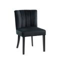 Hatfield Juego de 2 Sillas de comedor - Terciopelo Negro          -view3