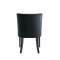 Hatfield Juego de 2 Sillas de comedor - Terciopelo Negro          -view6
