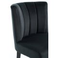 Hatfield Juego de 2 Sillas de comedor - Terciopelo Negro          -view7