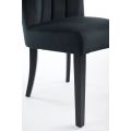 Hatfield Juego de 2 Sillas de comedor - Terciopelo Negro          -view9