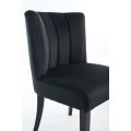 Hatfield Juego de 2 Sillas de comedor - Terciopelo Negro          -view10