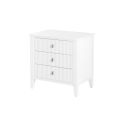 Heidi Set 2 tables de chevet et console -Laiton/Argent -Blanc-view7