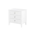 (ID:37425) Heidi (HD-1) Bedside Table - White - Brass handles -view1